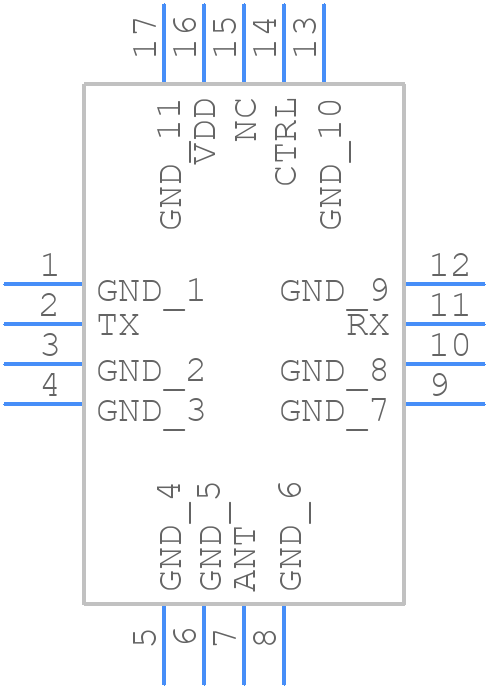 PE42823A-X - Peregrine Semiconductor - PCB symbol