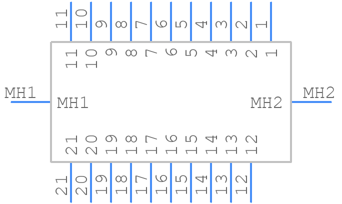 MDM-21SBSP - ITT CANNON - PCB symbol