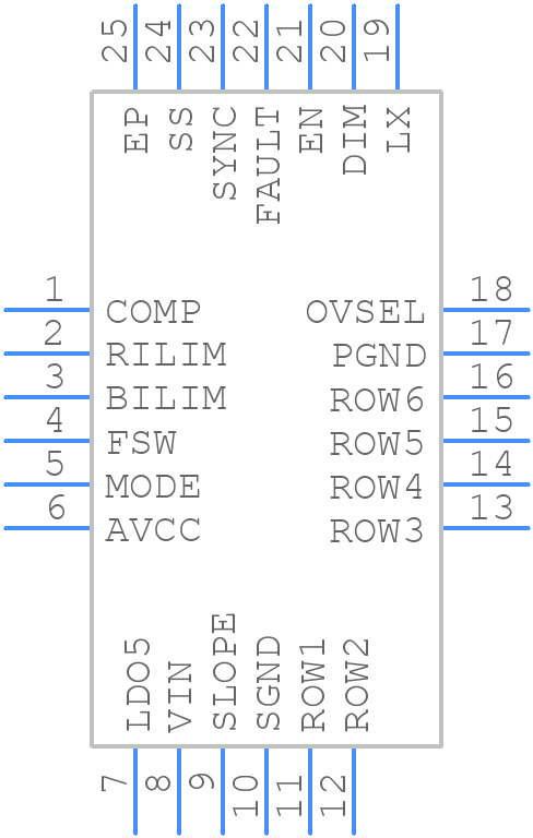 ALED7707 - STMicroelectronics - PCB symbol