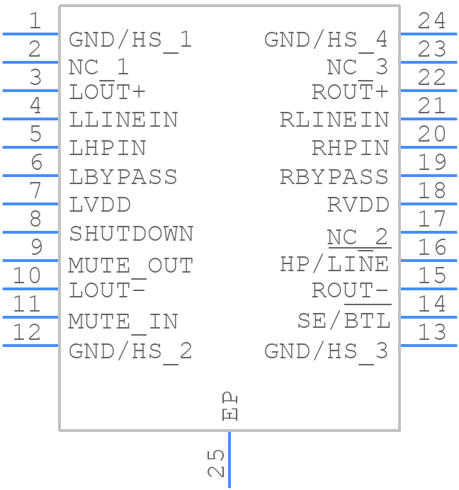TPA0102PWP - Texas Instruments - PCB symbol