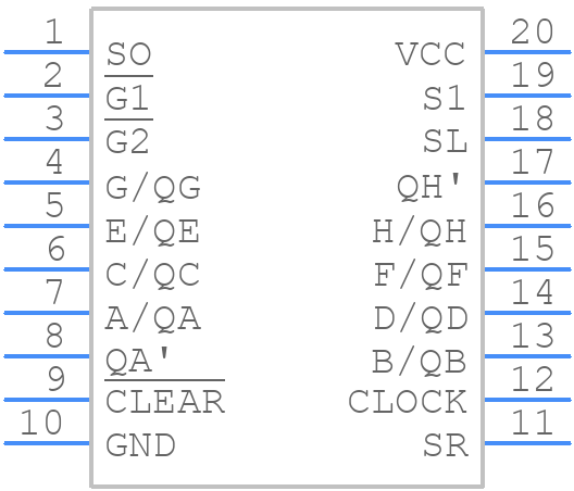 M74HC299TTR - STMicroelectronics - PCB symbol