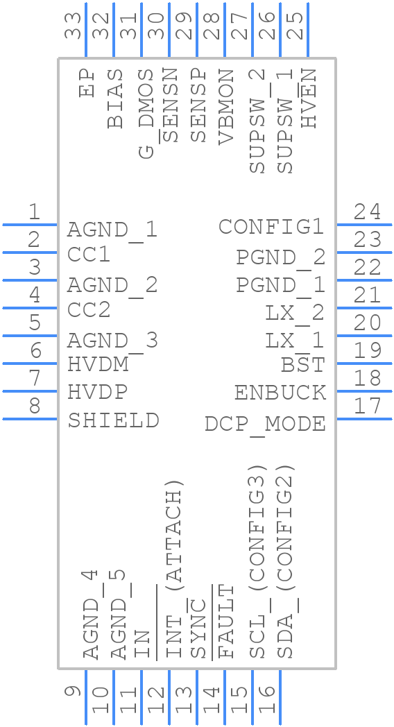 MAX20459ATJA/V+ - Analog Devices - PCB symbol