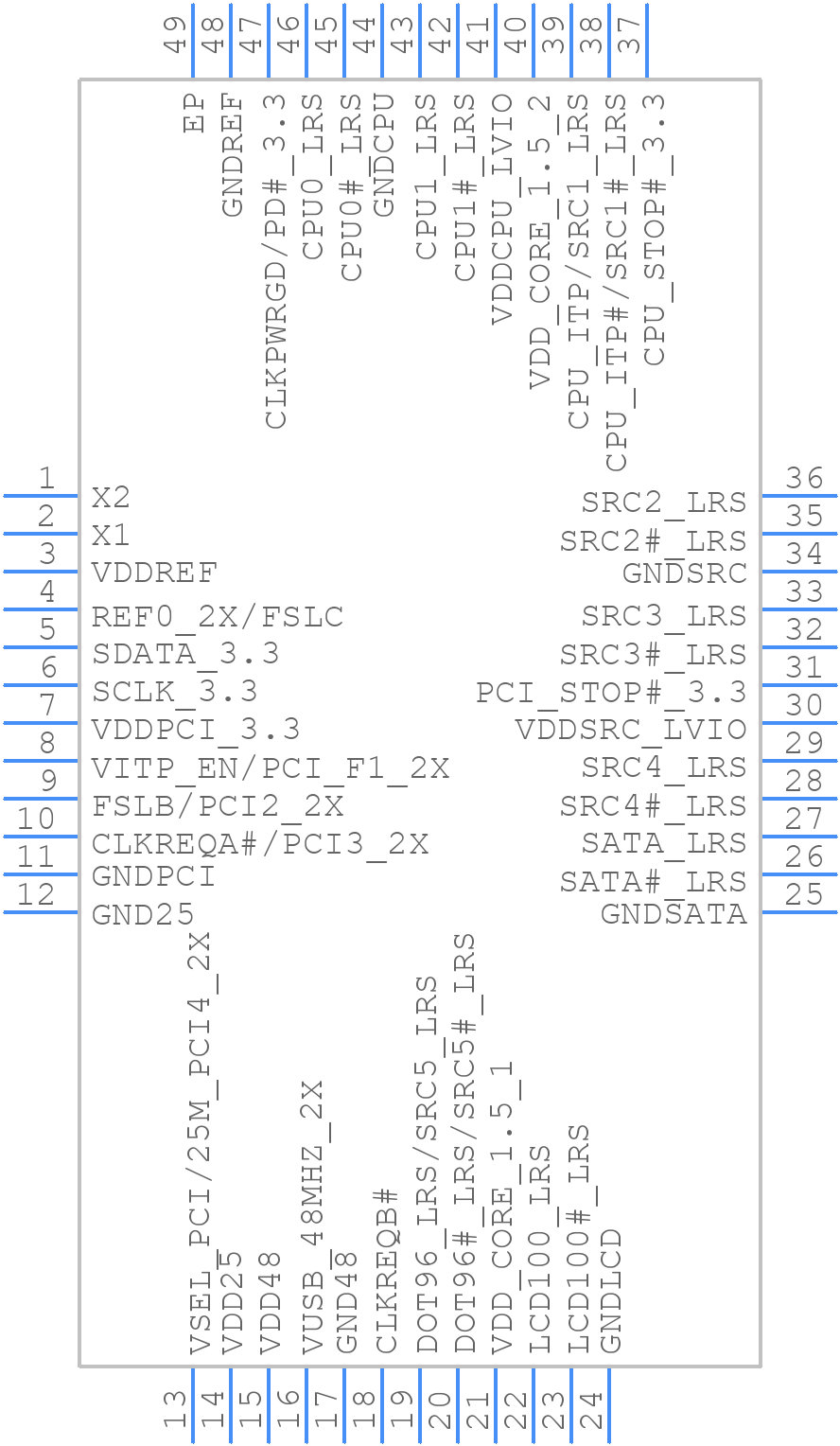 9VRS4338DKLFT - Renesas Electronics - PCB symbol