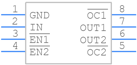 TPS2042BDRG4 - Texas Instruments - PCB symbol