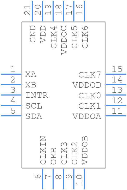 SI5351C-B10408-GM - Silicon Labs - PCB symbol