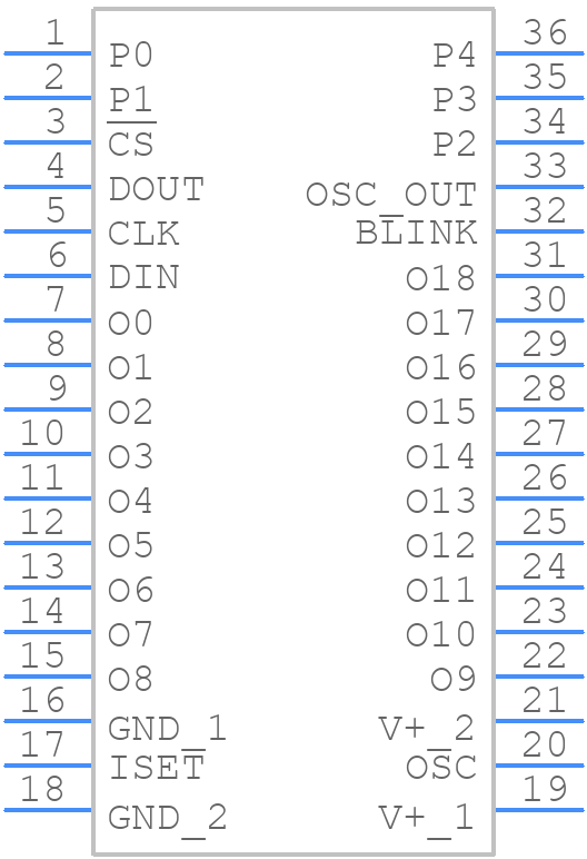 MAX6954AAX+ - Analog Devices - PCB symbol