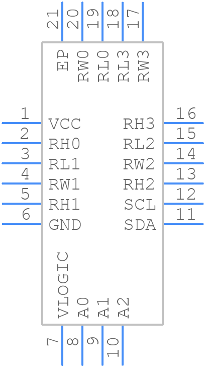 ISL23348UFRZ - Renesas Electronics - PCB symbol