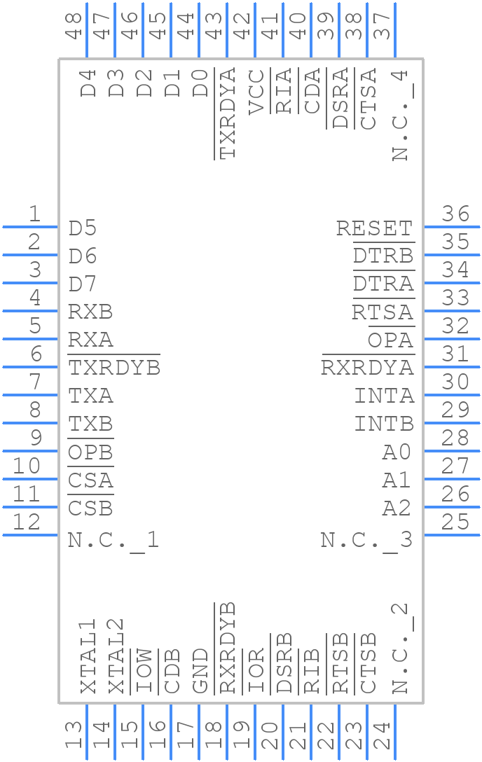SC16C752BIB48,157 - NXP - PCB symbol