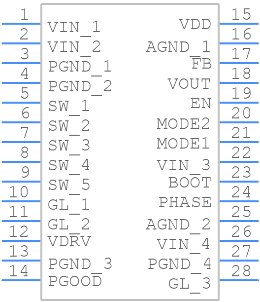 SiC431AED-T1-GE3 - Vishay - PCB symbol