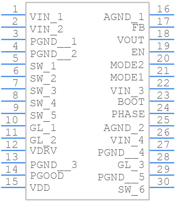 SIC437DED-T1-GE3 - Vishay - PCB symbol