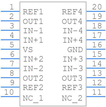 INA4181A4IPWR - Texas Instruments - PCB symbol