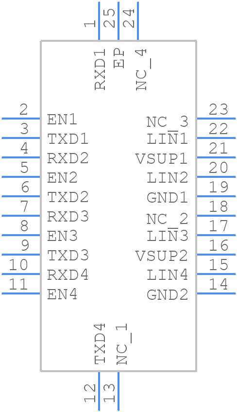 TLIN1024RGYTQ1 - Texas Instruments - PCB symbol