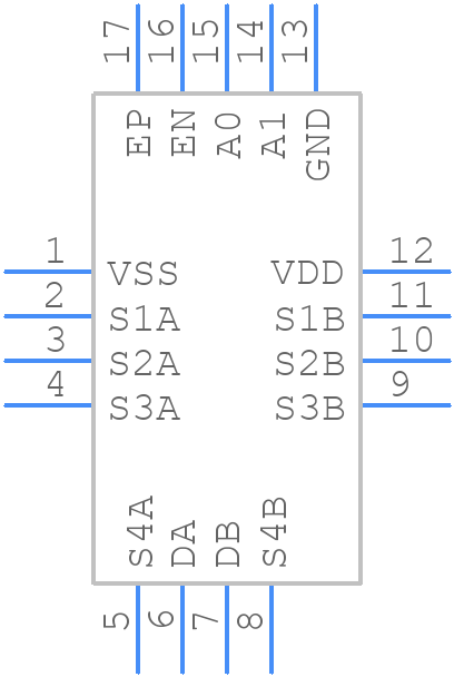MUX36D04IRUMR - Texas Instruments - PCB symbol