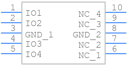 ESD204DQAR - Texas Instruments - PCB symbol