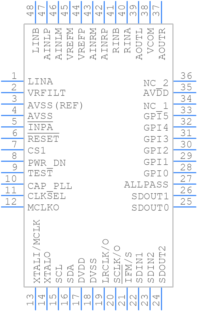 TAS3004PFBRG4 - Texas Instruments - PCB symbol