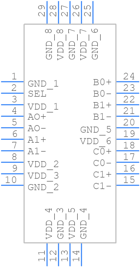 PI2PCIE2212ZHEX - Diodes Incorporated - PCB symbol