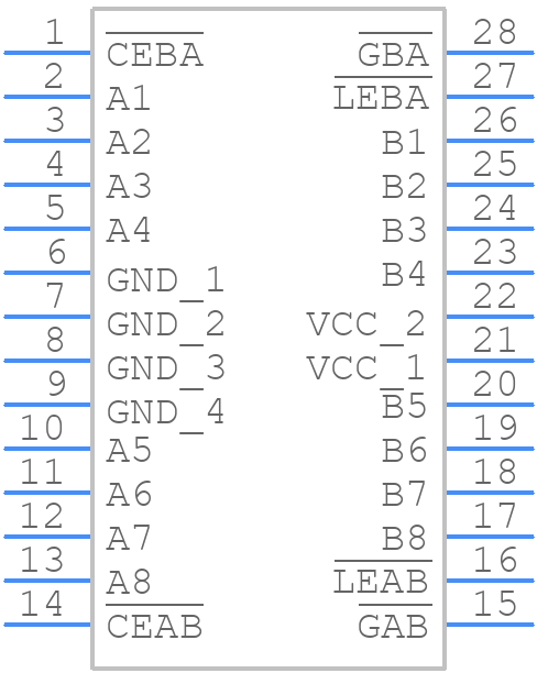 74ACT11543DWRG4 - Texas Instruments - PCB symbol