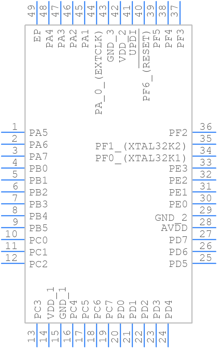 AVR128DA48-I/6LX - Microchip - PCB symbol