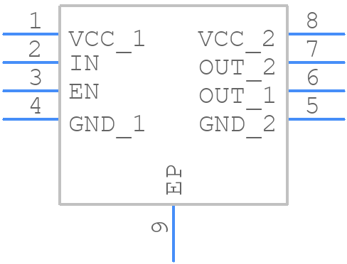 IXDD609SITR - LITTELFUSE - PCB symbol