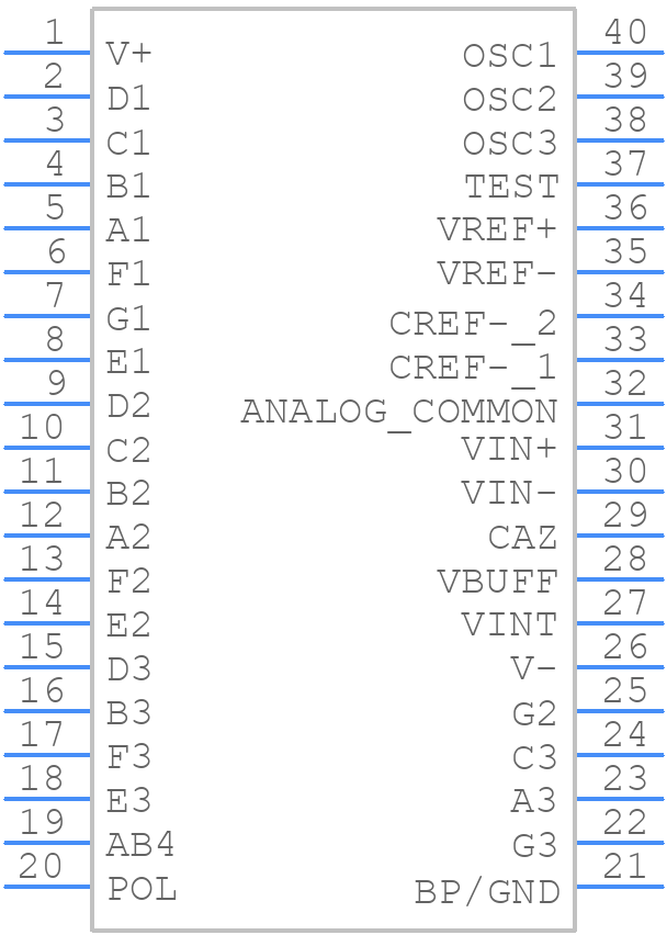 TC7106RCPL - Microchip - PCB symbol