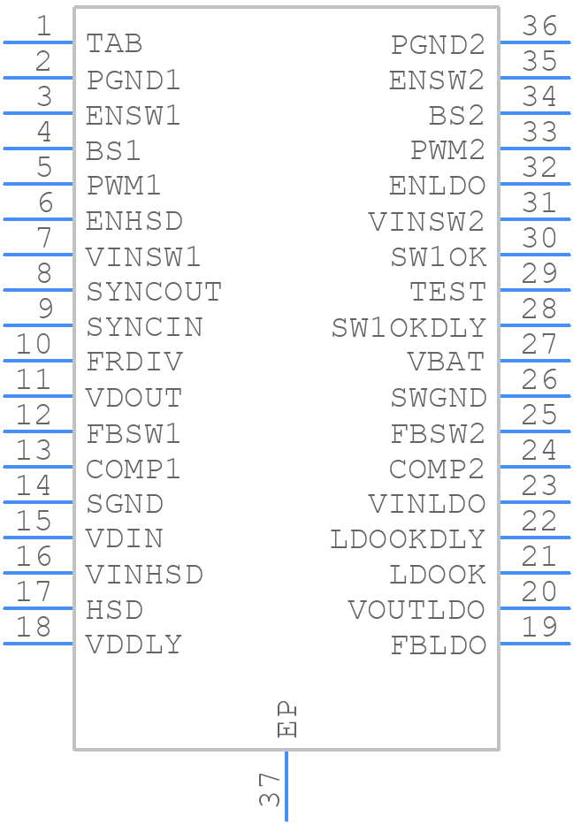 L5963DN-EHX - STMicroelectronics - PCB symbol