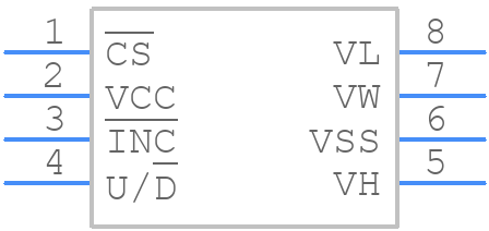 X9C303V8I - Renesas Electronics - PCB symbol