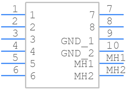 62PC8FS - Switchcraft - PCB symbol