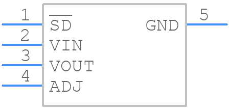 LP3855EMPX-ADJ/NOPB - Texas Instruments - PCB symbol