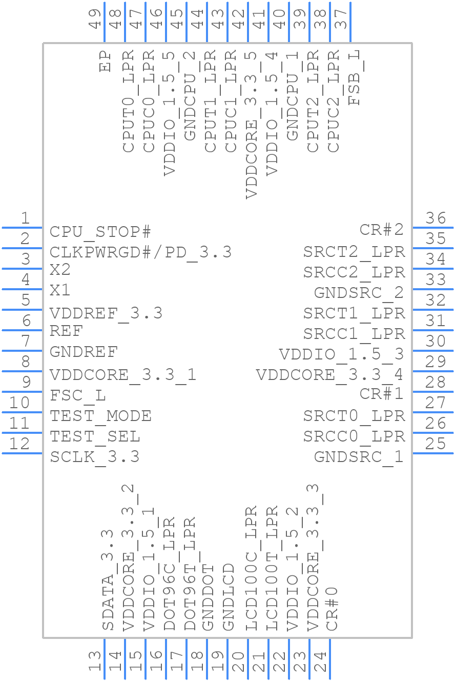 9EMS9633BKILF - Renesas Electronics - PCB symbol