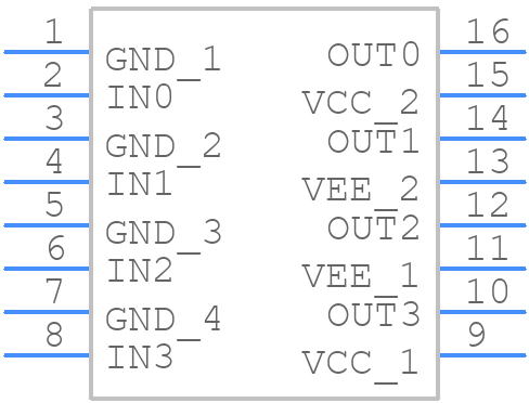 MAX496CSE+ - Analog Devices - PCB symbol
