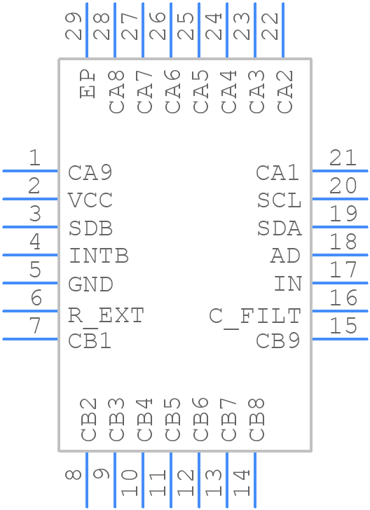 IS31FL3731-QFLS2-TR - Lumissil Microsystems - PCB symbol