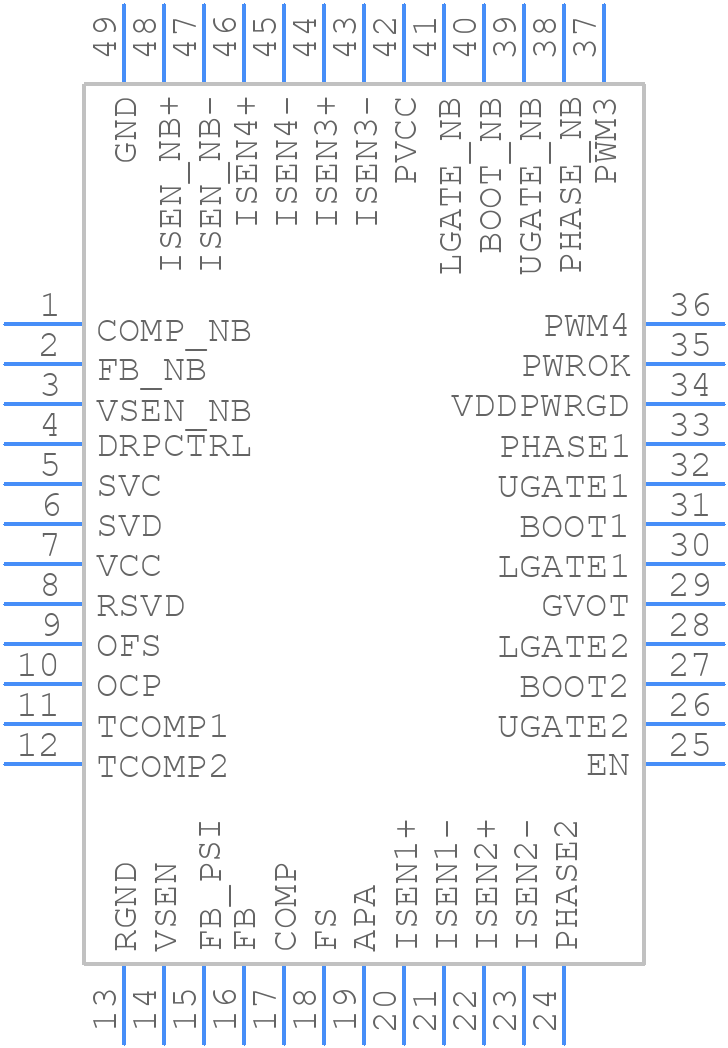 ISL6328ACRZ - Renesas Electronics - PCB symbol