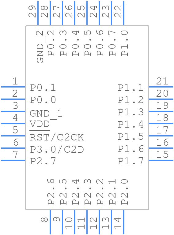 C8051F311-GMR - Silicon Labs - PCB symbol