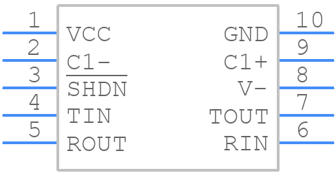 MAX3311ECUB+ - Analog Devices - PCB symbol