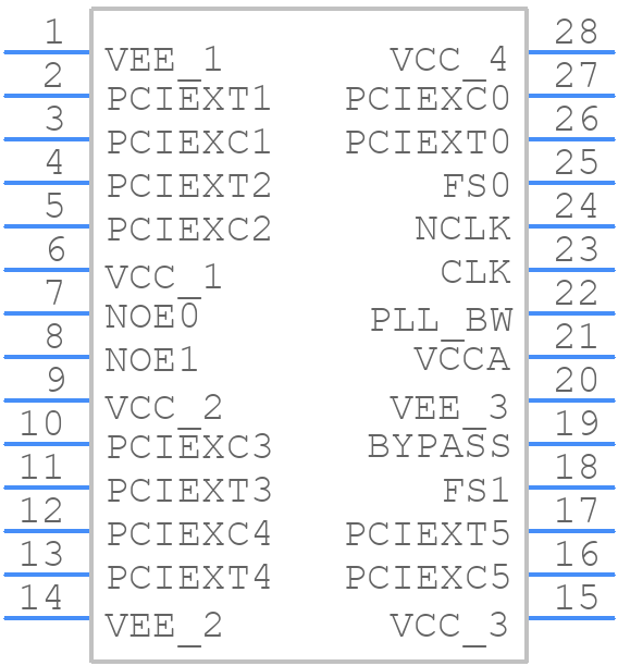 9DB306BLLFT - Renesas Electronics - PCB symbol