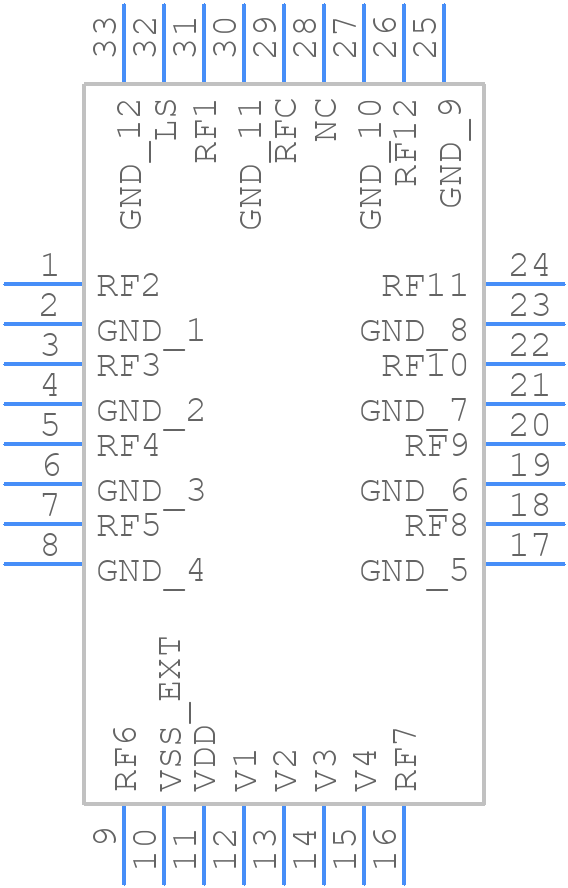 PE42512A-X - Peregrine Semiconductor - PCB symbol