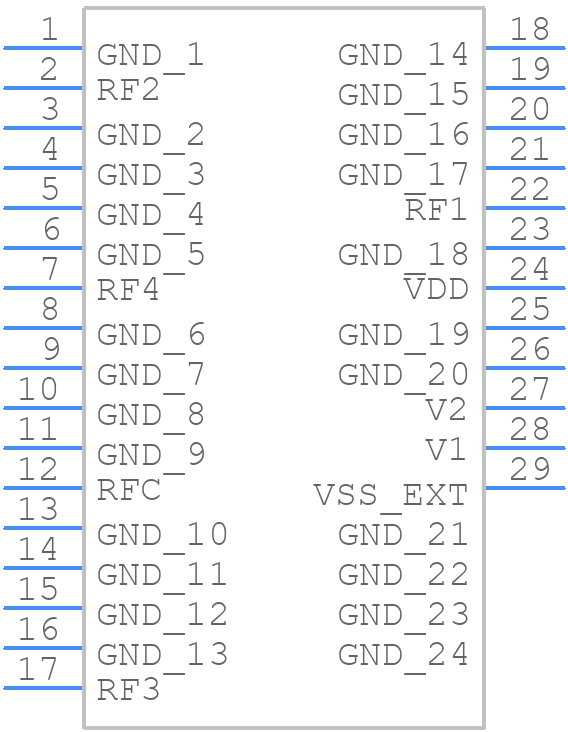 PE42543B-X - Peregrine Semiconductor - PCB symbol