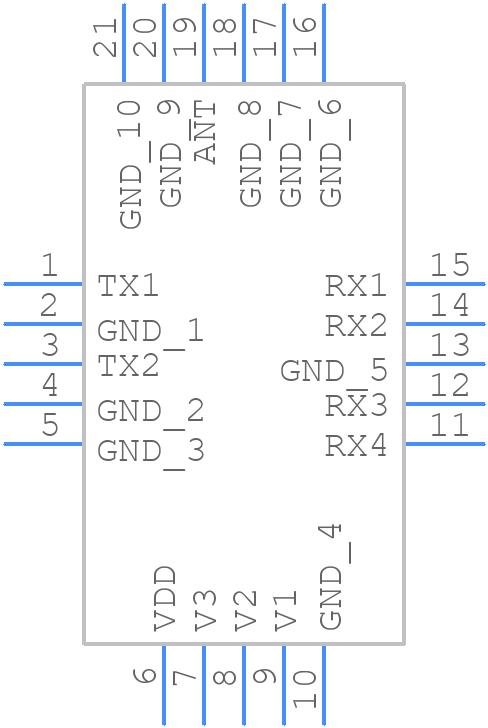 PE4268-52 - Peregrine Semiconductor - PCB symbol