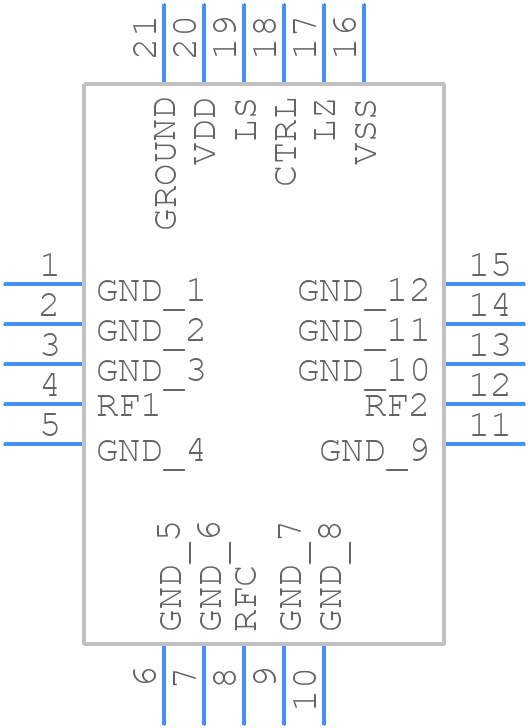 PE42020A-X - Peregrine Semiconductor - PCB symbol