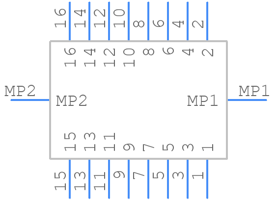 DF11G-16DP-2V(50) - Hirose - PCB symbol