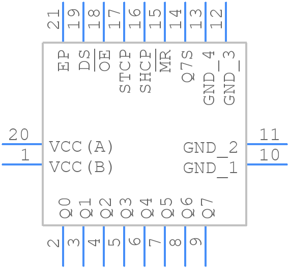 74LVC8T595BQX - Nexperia - PCB symbol
