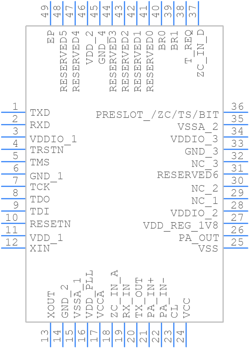ST7570TR - STMicroelectronics - PCB symbol