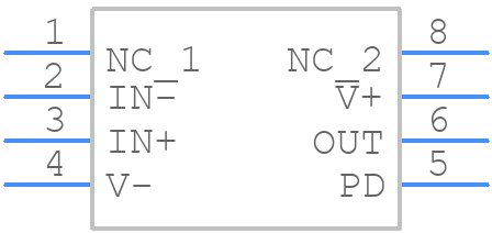 LMC6681AIM - Texas Instruments - PCB symbol