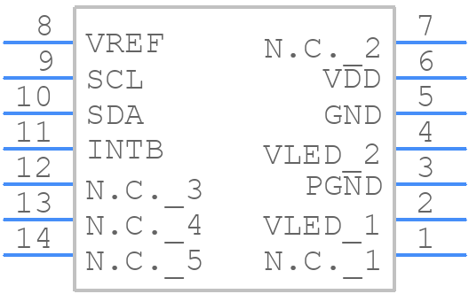 MAX86916EFD+T - Analog Devices - PCB symbol