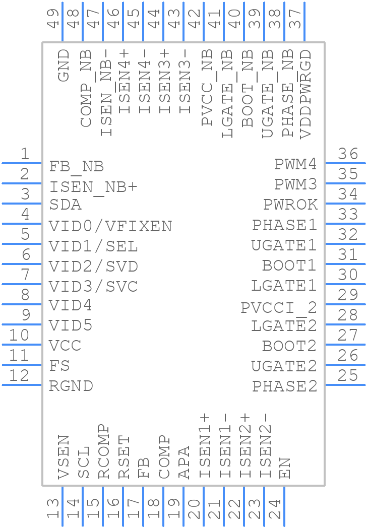 ISL6324ACRZ-T - Renesas Electronics - PCB symbol