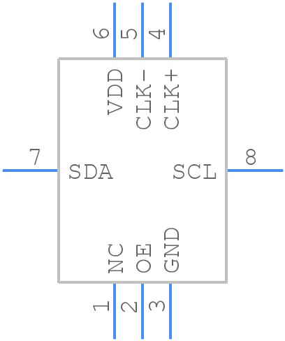 570BCC000141DG - Silicon Labs - PCB symbol