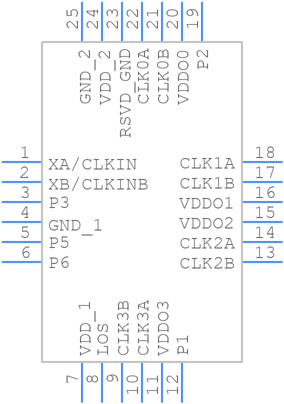 SI5335D-B11080-GM - Silicon Labs - PCB symbol