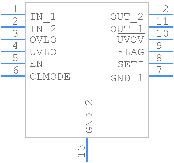 MAX17609ATC+ - Analog Devices - PCB symbol