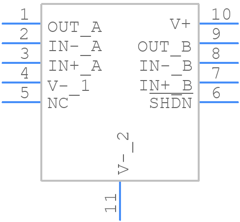 LT6001CDD#TRPBF - Analog Devices - PCB symbol