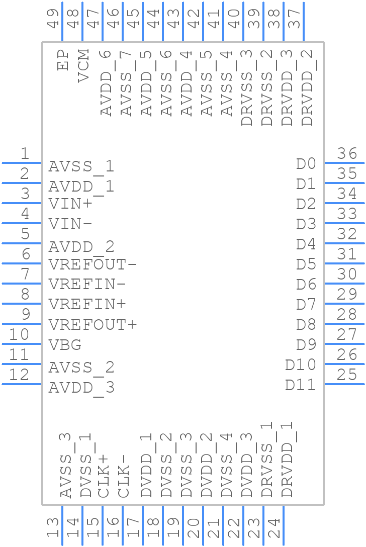 THS1240IPHP - Texas Instruments - PCB symbol